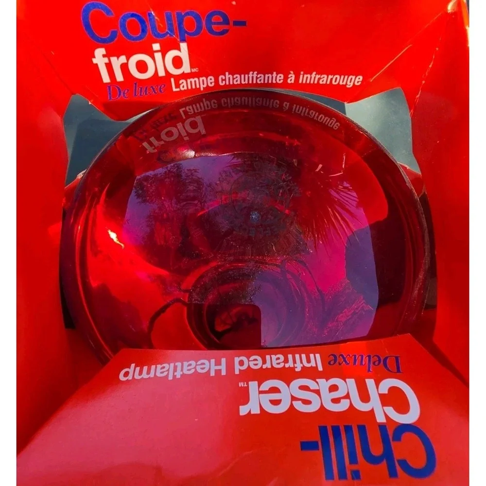 Vintage GE CHILL CHASER BR40 250R40/10 Deluxe Incandescent Heat Lamp Bulb - Red